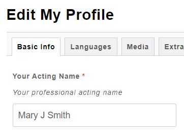 your professional name